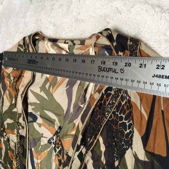 Z&L Women's Boho Bliss Maxi Dress Beaded Swim Cover Up in Multicolor One Size - Picture 6 of 10